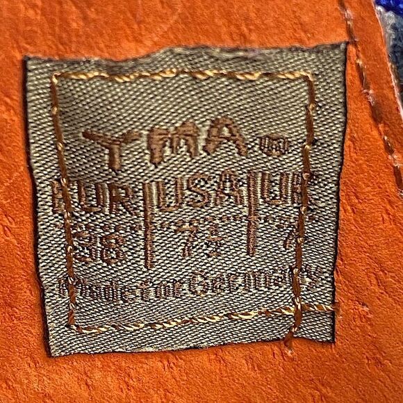 TMA Eyes Leather Ankle Booties Womens 7.5 Retro Boho Patchwork Witchycore Chunky - Picture 2 of 8